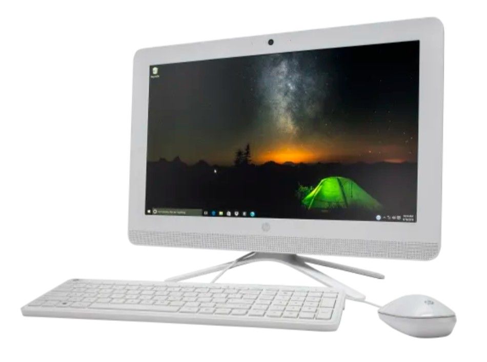 HP 20" All In One Desktop PC Quad Core CPU 4 GB Ram 1 TB HD DVDRW Webcam HDMI WiFi Windows 10