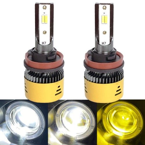 H7 Led Bulbs Super Bright 3 Colors!!! In Same Bulb And Strobe