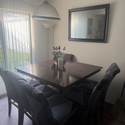 6-Seater Counter-Height Dining Table w/ Storage