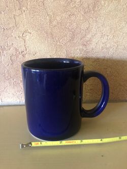 Blue ceramic mug