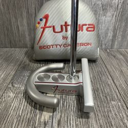 Rare TITLEIST SCOTTY CAMERON FUTURA 48" Golf LONG PUTTER Broomstick Style W/ Headcover