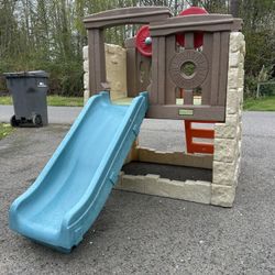 Kids Play Set With Slide And Climber Walls 