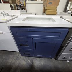 Beautiful Blue Bathroom Vanity 30"