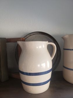 Robinson Ransbottom Blue Stripped Pitcher