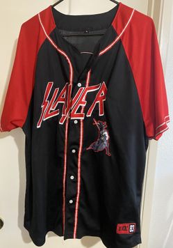 Slayer Jersey Xl Missing Top Button 