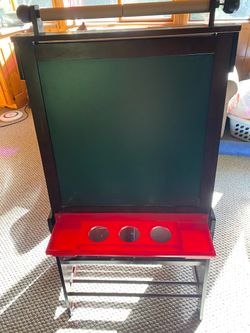 Wooden Kids Art Easel – Whiteboard, Chalkboard & Paper Roll