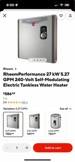 electric tankless water heater
