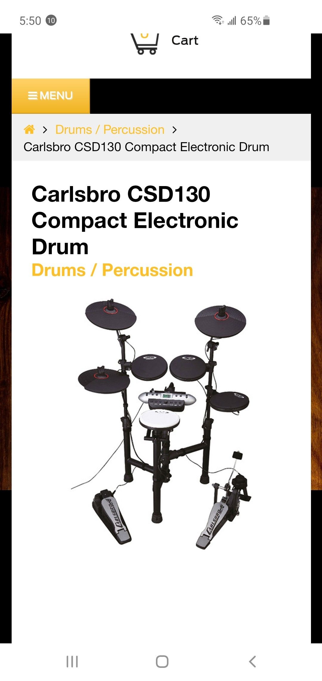 Carlsbro kids drum set