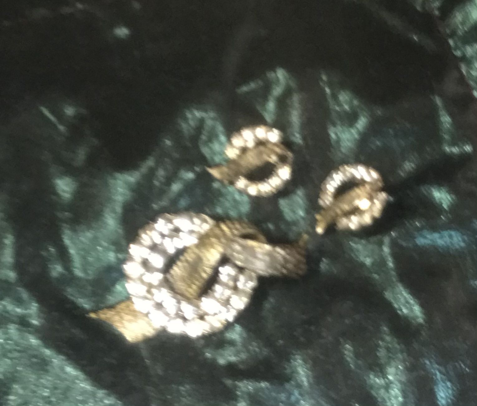 Vintage Brooche And Earring Set
