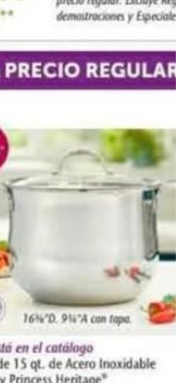 Olla de 15 qt de Princess house de Tri ply nueva