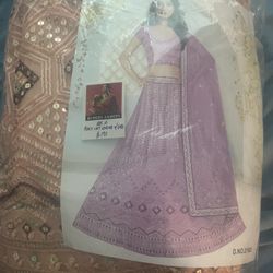 Beautiful Pink/Salmon Lengha - Indian Dress