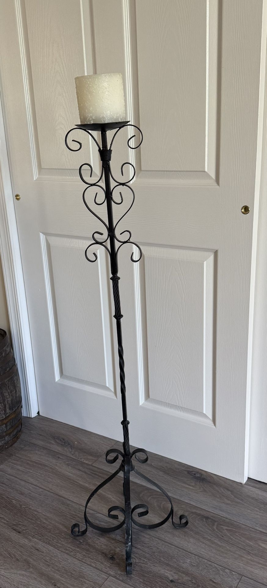 Black Wrought Iron Candle Holder
