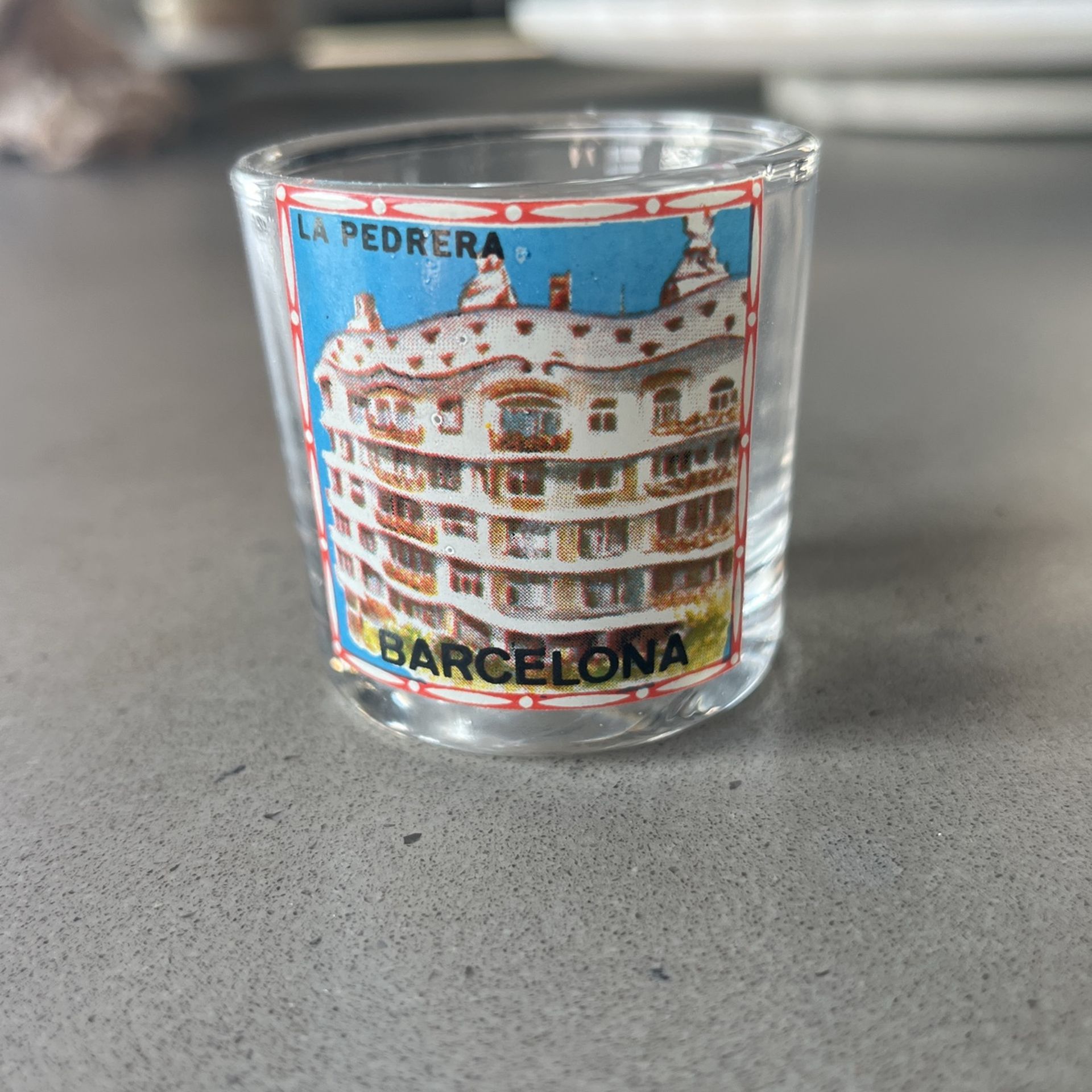 Authentic Barcelona, Spain Shot Glass Souvenir La Pedrera Espana Bar 