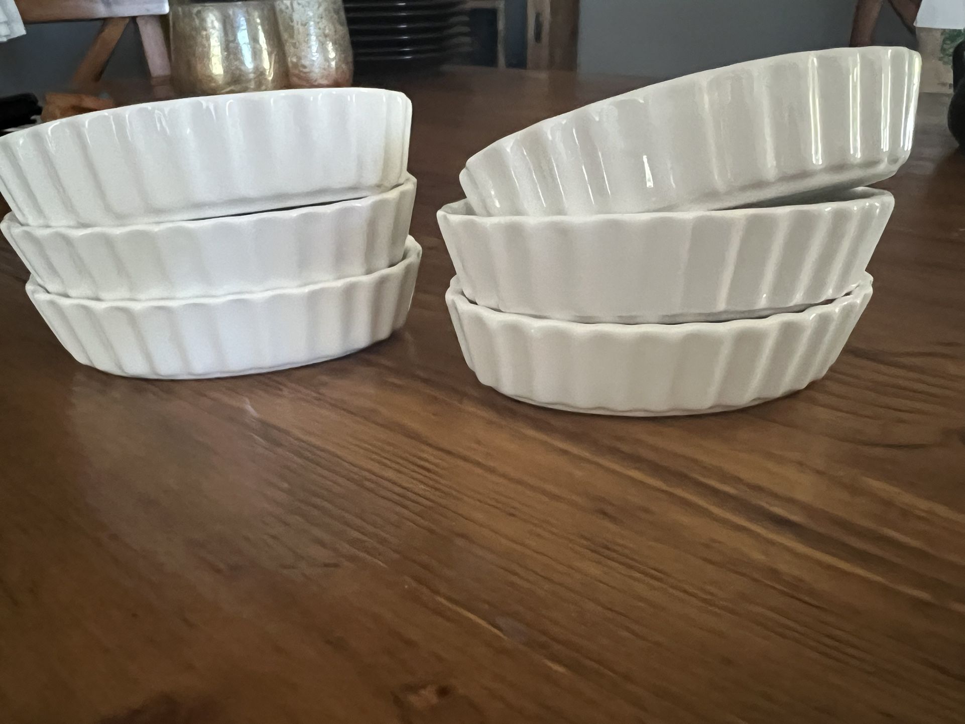 crate & Barrel oval ramekin set of 6