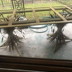 Wheat Sheaf Tables, Hand painted Doors