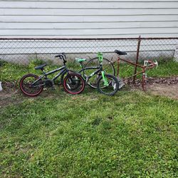 Three bicycles