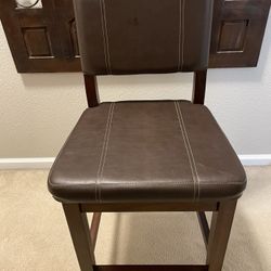 Leather Cushion Bar Stool Style Chair