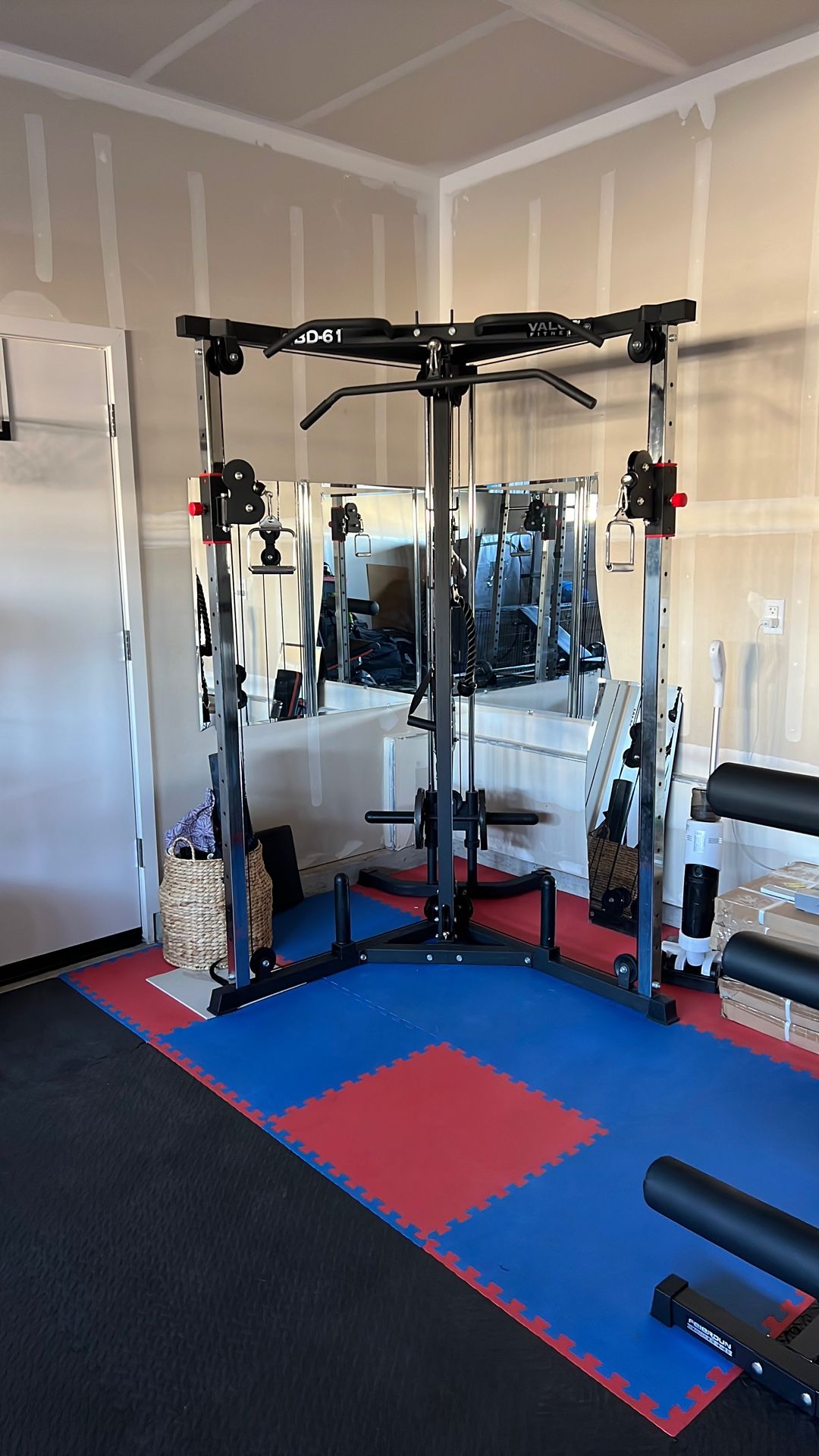 Cable Machine / Squat rack With Olympic Barbell