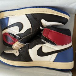 Size 11.5- Union x Fragment x Air Jordan 1 Retro OG SP Varsity Red Sport Royal