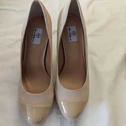 New M by Michael Antonio Nude Heels Patent Toe Size 7