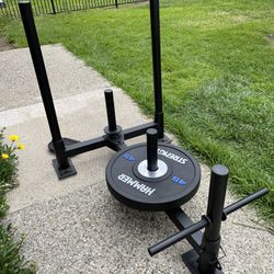 Titan Sled For Olympic Weights Like New WEIGHTS NOT INCLUDED 