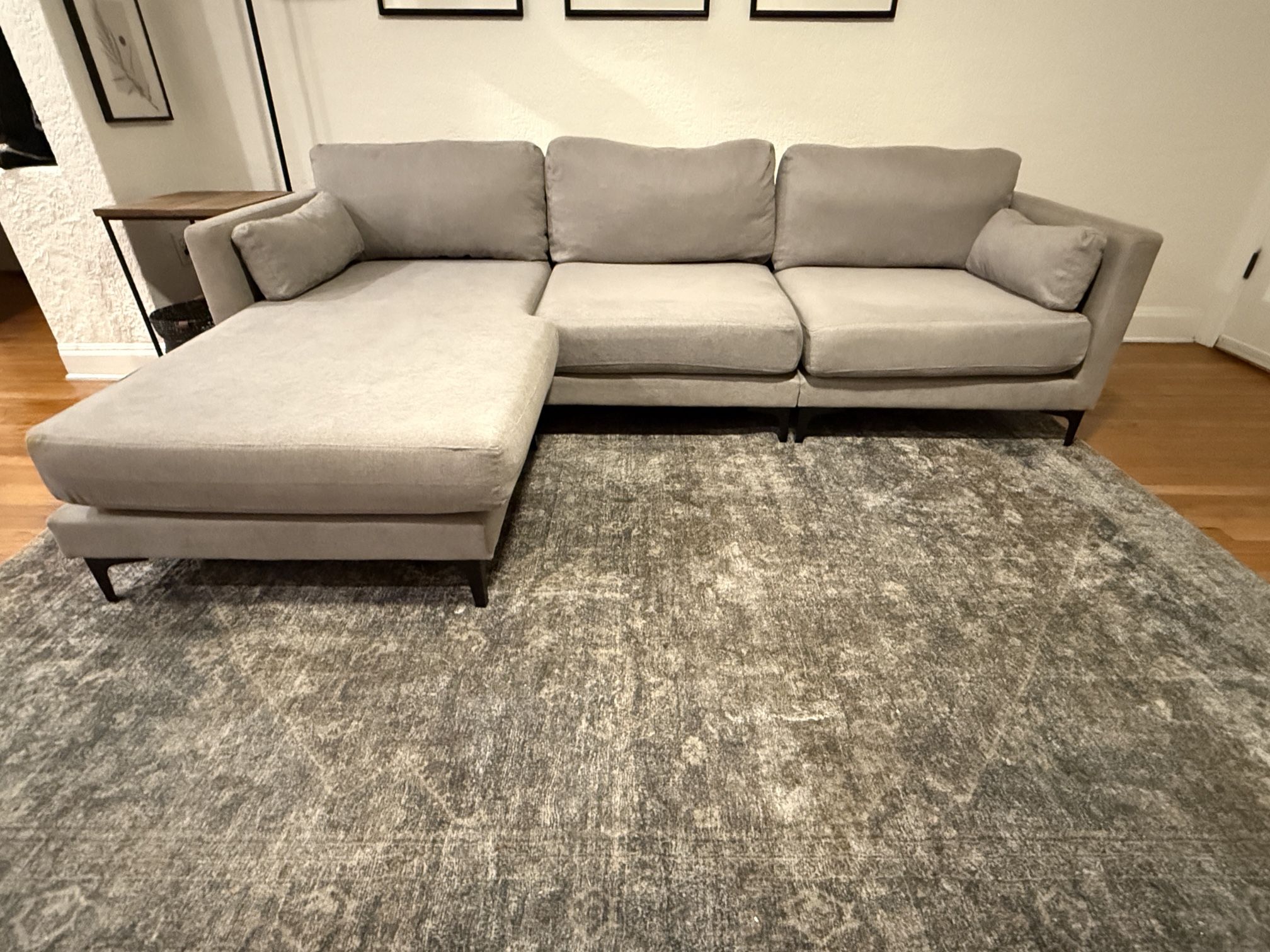 8ft Sectional Couch With Reversible Chaise - $400 OBO