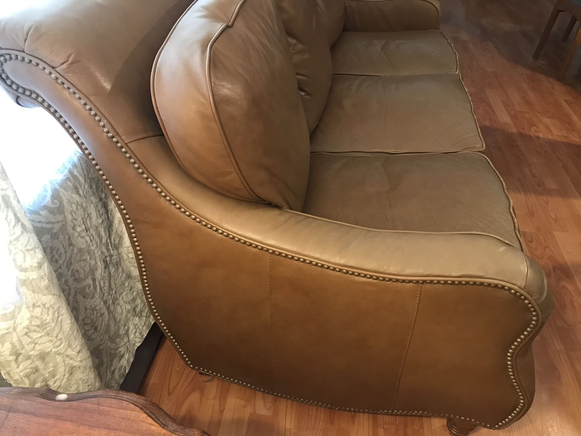 Real Leather Sofa And Loveseat Set