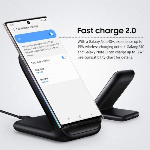 Samsung 15W Fast Charge 2.0 Wireless Charger Stand - Black