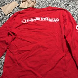 Chrome Hearts Red And White Longsleeve