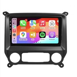 Car Stereo Radio Chevrolet Silverado GMC Sierra 2014-2018 Wireless CarPlay Android Auto, Bluetooth GPS, 10 Inch Touchscreen Head Units, Backup Camera