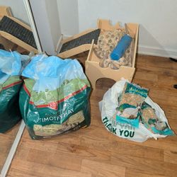 small animal food/hay/bed/cage