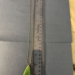 Jade Pendant Gold Chain