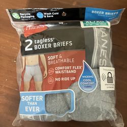 Hanes Authentic 2 Tagless Boxer Briefs MISB New Never Used cash local Purchase only