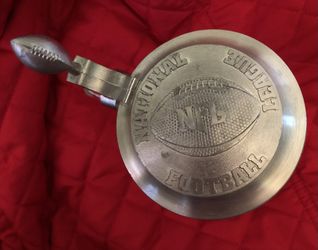 1998 Avon  NFL Glass Tankard With Pewter Lid/Beer Mug