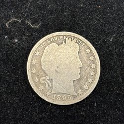 1895 Barber Quarter -- LOW COST VINTAGE SILVER COIN! — SHIPPING AVAILABLE!!