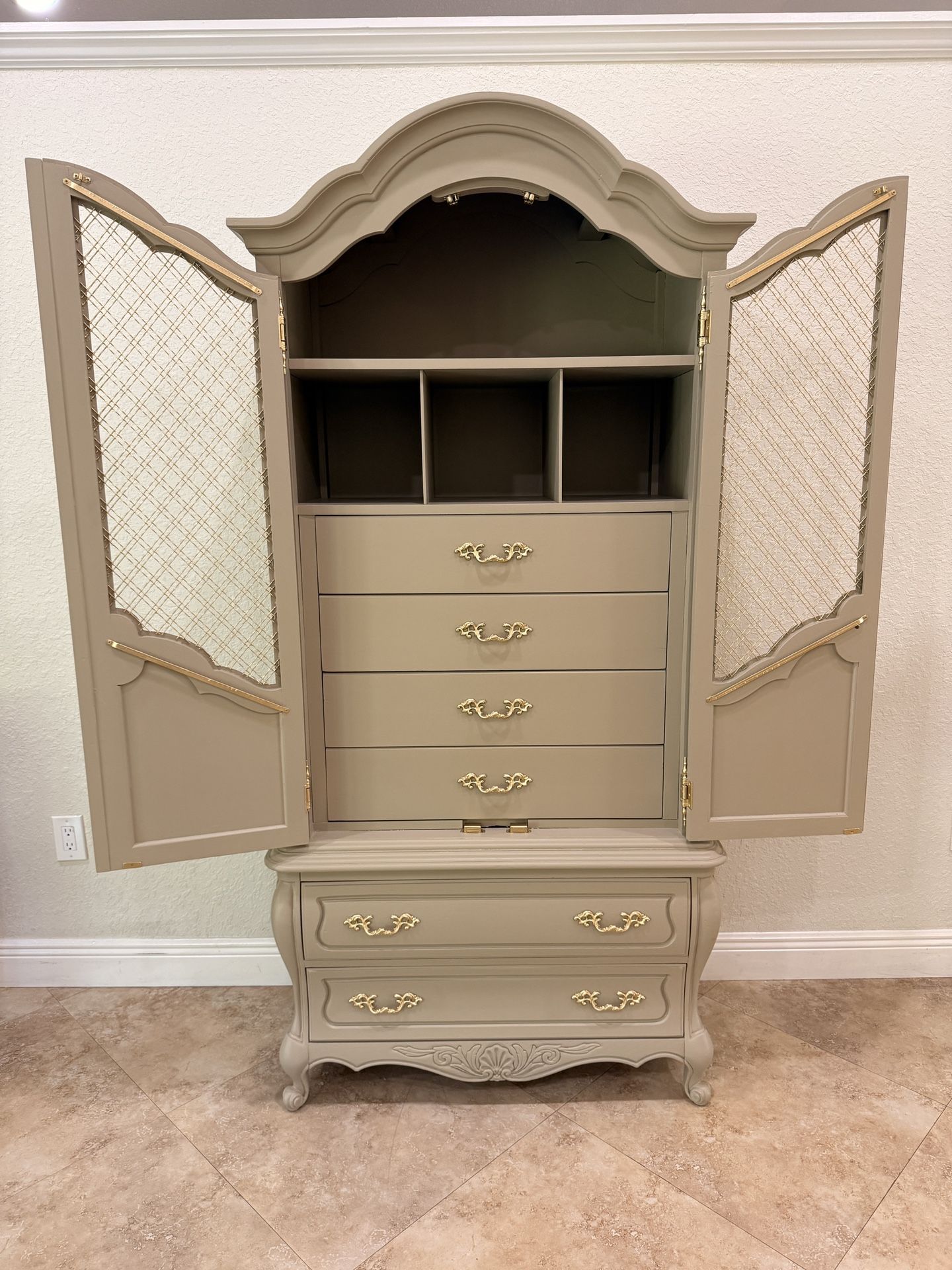 Vintage Solid Wood Armoire