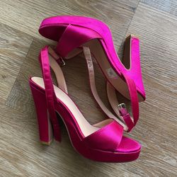 Platform Fuchsia Heels Size 8.5