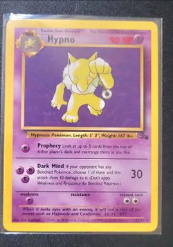 Hypno Pokémon Card 23/62 Fossil Set