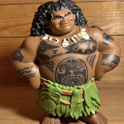 Disney Moana Mega Maui 8” Action Figure Demi-God Doll Hasbro 2015 EUC 