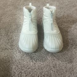 white Rain Boots