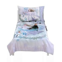 Disney frozen toddler bed comforter and sheets set new