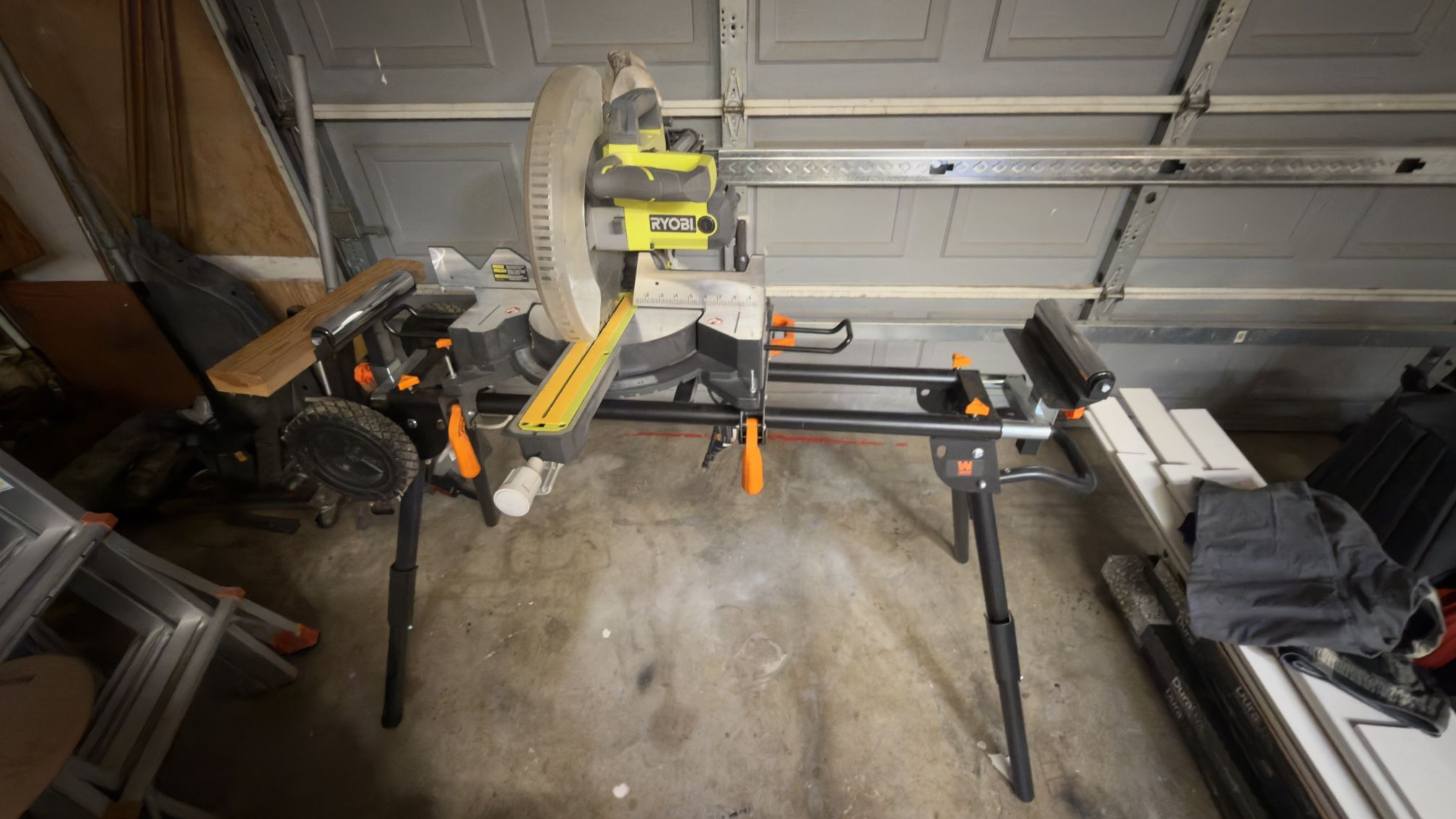 Ryobi 12 Inch Sliding Miter Saw And Stand 