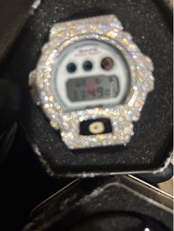 Moissanite “Bape “G Shock Black Band