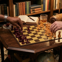 Vintage Cavalier All-Wood Chess Set No. 1442 – Complete with Original Papers CIB