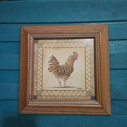 Rooster Framed Picture