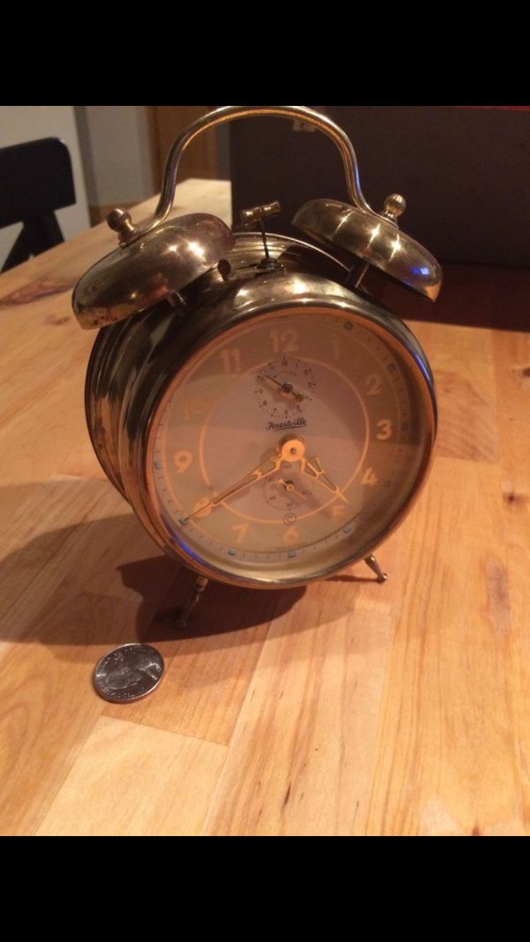 Vintage German Forestville Alarm Clock