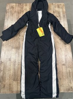 Black and White One-Piece Ski Suit