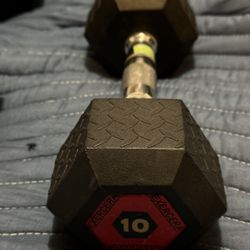 10 lbs Dumbell, 5 lbs Dumbell 