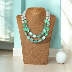 Double Strand Green Necklace