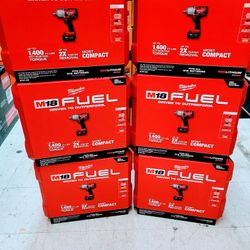 Milwaukee 1/2 Inpact Wrench Set 2 Batteries Charger Case All New 